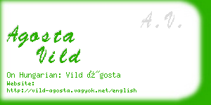 agosta vild business card
